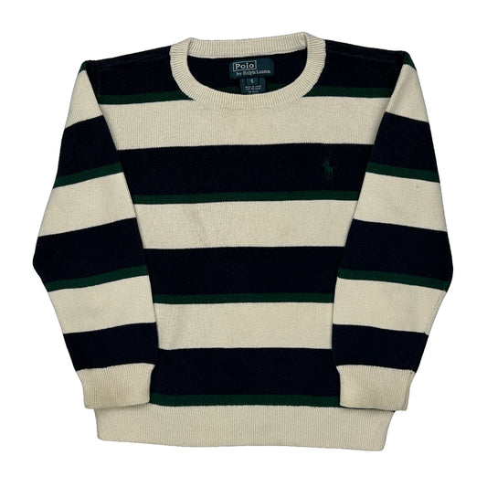 Age 5 Polo By Ralph Lauren Striped Sweater - XS Green Cotton