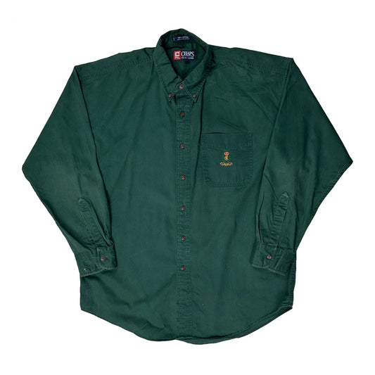 Chaps Ralph Lauren Shirt - Large Green Cotton