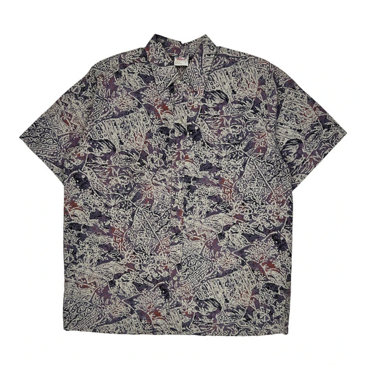 Go Barefoot Floral Hawaiian Shirt - XL Multicoloured Cotton
