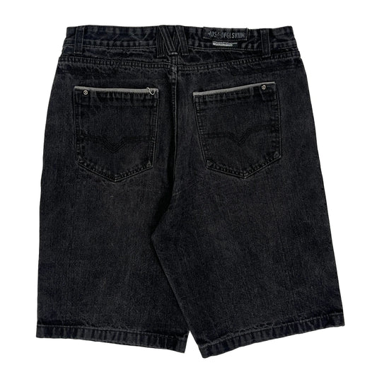 Unbranded Baggy Denim Shorts - 38W 11L Black Denim