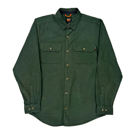 Timberland Shirt - Large Green Cotton