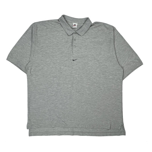 Nike Polo Shirt - 2XL Grey Cotton