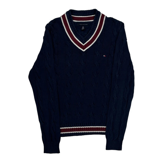 Vintage Tommy Hilfiger Jumper - XS Navy Cotton