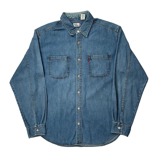 Levis Denim Shirt - Large Blue Cotton