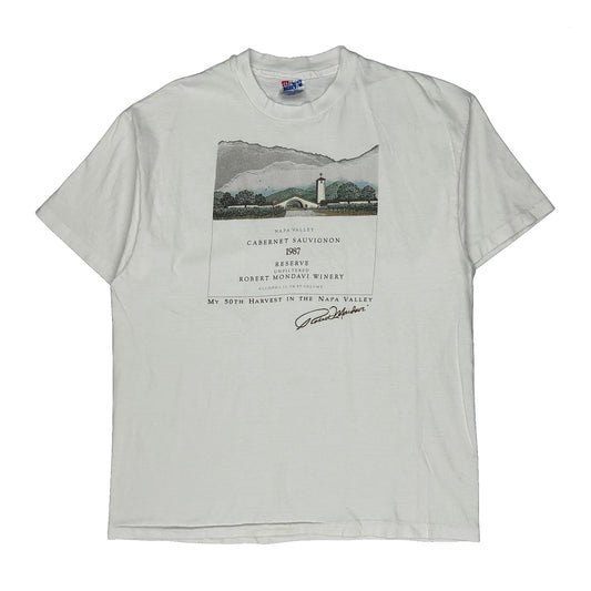 Hanes Graphic T-Shirt - XL White Cotton