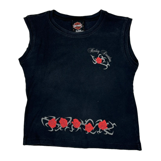 Laughlin Run 20Th Anniversary Harley Davidson Graphic Vest - Small Black Cotton