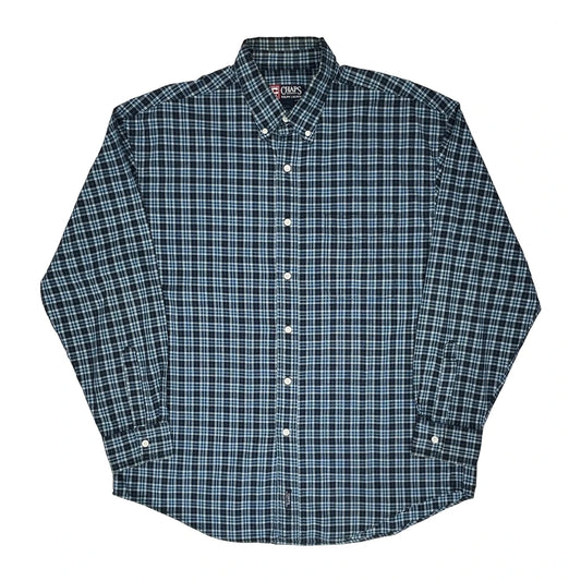 Chaps Ralph Lauren Checked Shirt - XL Navy Cotton