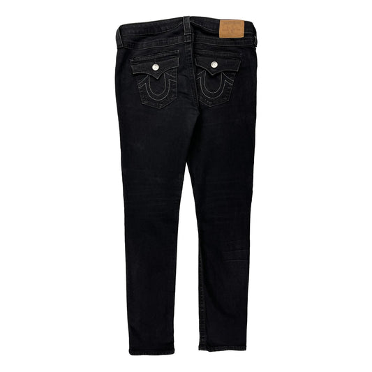 True Religion Skinny Jeans - 33W UK 12 Black Cotton Blend