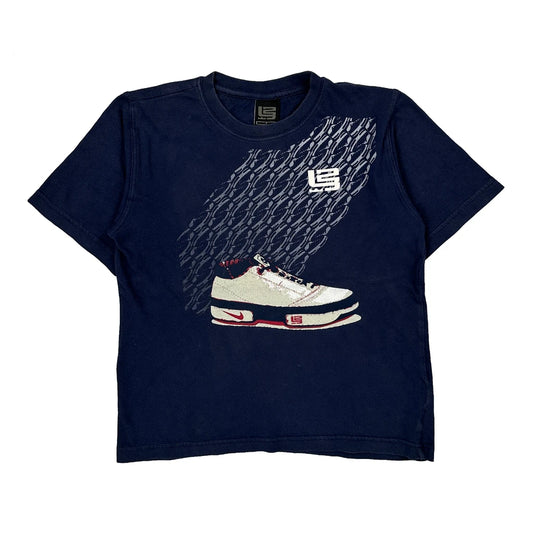 Age 7 Nike Graphic T-Shirt - Small Blue Cotton