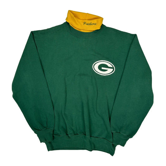 Packers Logo Athletics Football Sweatshirt - Medium Yellow Cotton