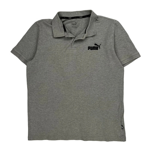 Puma Polo Shirt - Medium Grey Cotton