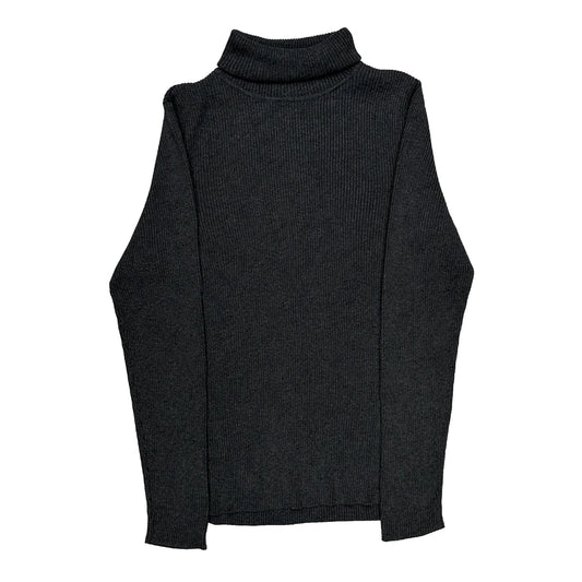 Ralph Lauren Roll Neck Jumper - Large Grey Cotton