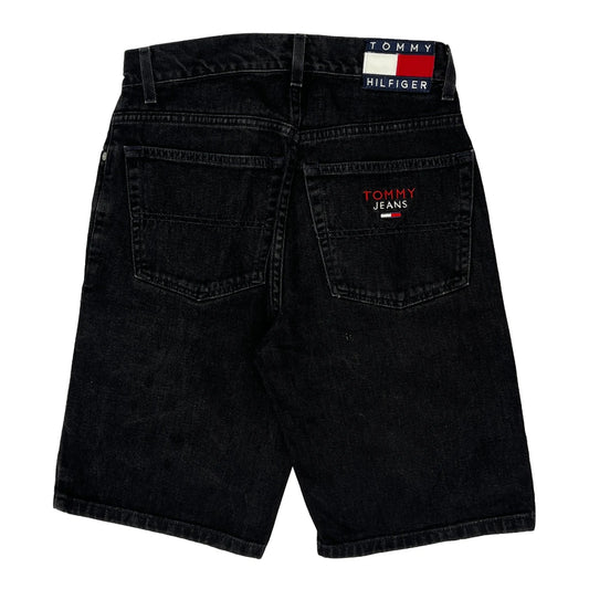 Vintage Tommy Jeans Denim Shorts - 29W 11L Black Denim