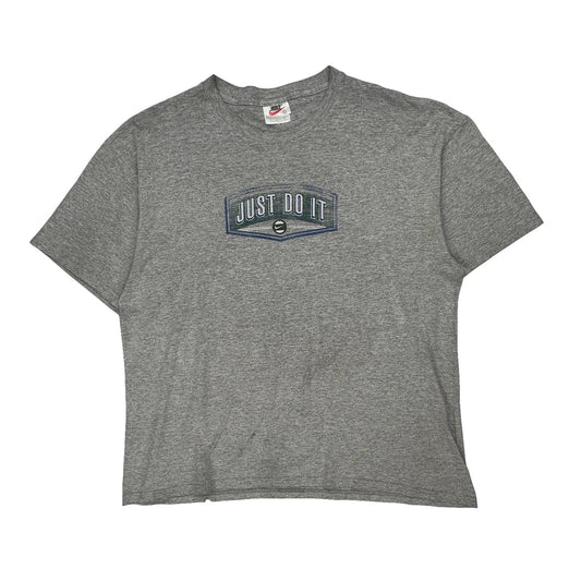 Vintage Nike T-Shirt - Large Grey Cotton