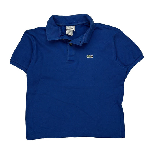 Age 10 Lacoste Polo Shirt - Medium Blue Cotton