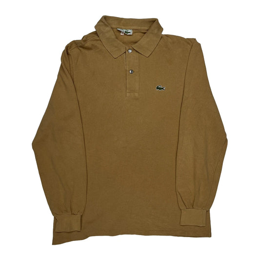 Lacoste Polo Shirt - Small Brown Cotton
