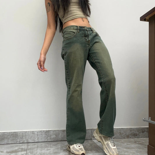 Vintage blue Green Wash Miss 2&F Jeans - womens 29" waist