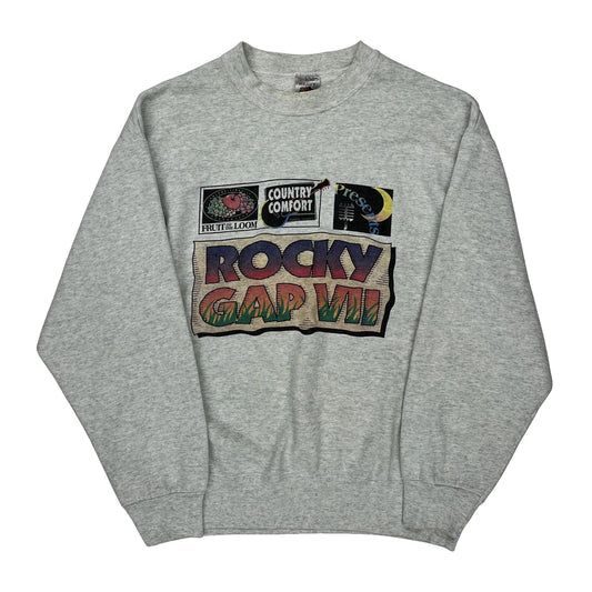 Fruit Of The Loom Graphic Sweatshirt - Large Grey Cotton Blend