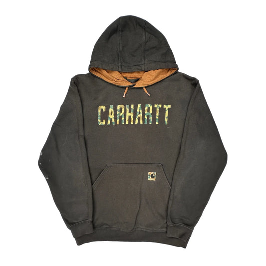 Carhartt Spellout Hoodie - Medium Black Cotton