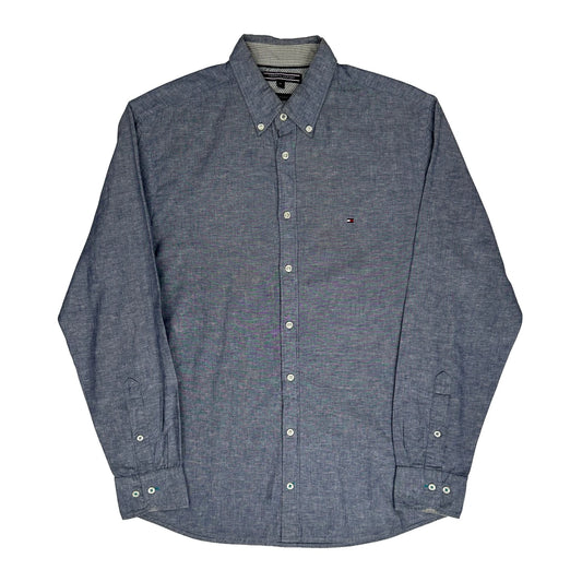 Tommy Hilfiger Shirt - Medium Blue Linen Blend