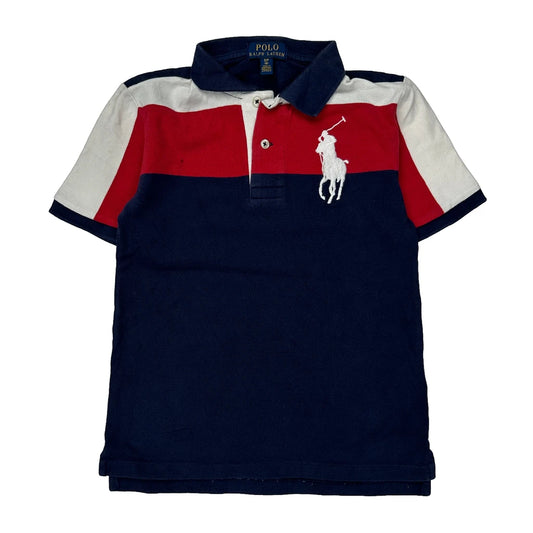 Age 8 Ralph Lauren Polo Shirt - Small Navy Cotton