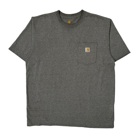 Carhartt T-Shirt - Large Grey Cotton
