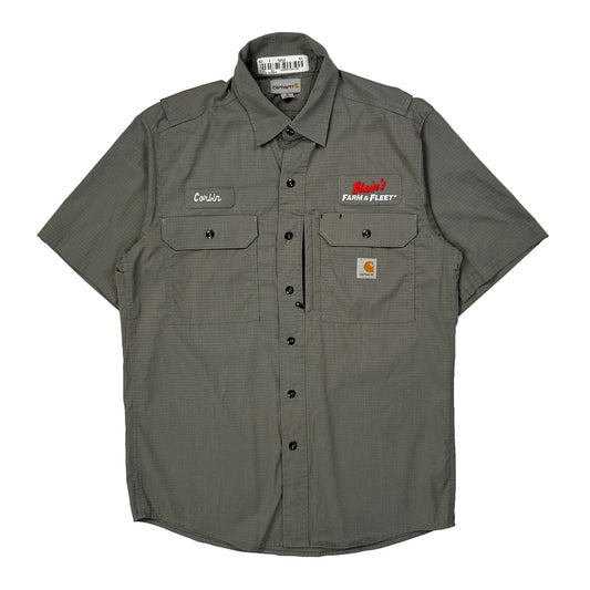 Blaine'S Farm & Fleet Carhartt Short Sleeve Shirt - Medium Grey Cotton