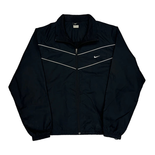 Nike Track Jacket - 2XL Black Polyester