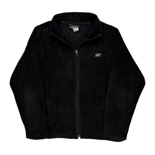 Reebok Fleece Jacket - Large Black Polyester