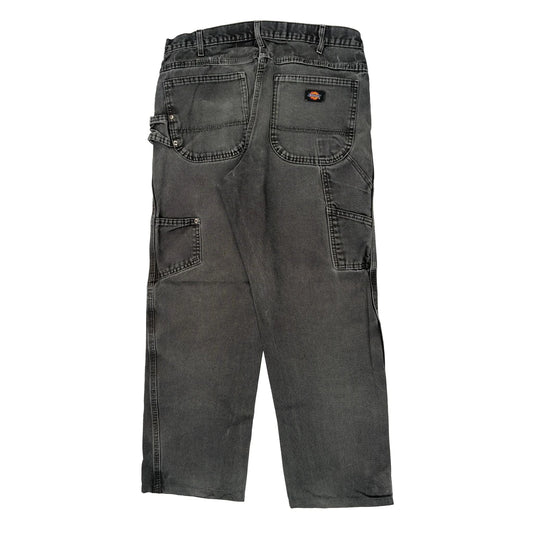 Vintage Faded Dickies Carpenter Trousers - 33W 30L Grey Cotton