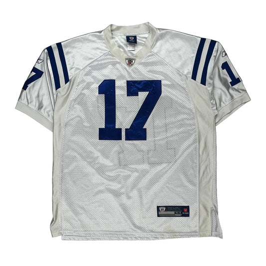 Indianapolis Colts Reebok Nfl Jersey - 2XL White Polyester