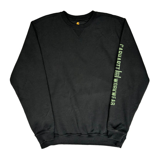 Carhartt Tall Sweatshirt - Large Black Cotton Blend