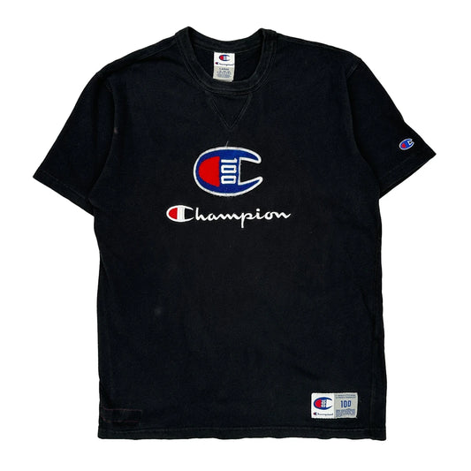100 Years Champion Spellout T-Shirt - Large Black Cotton