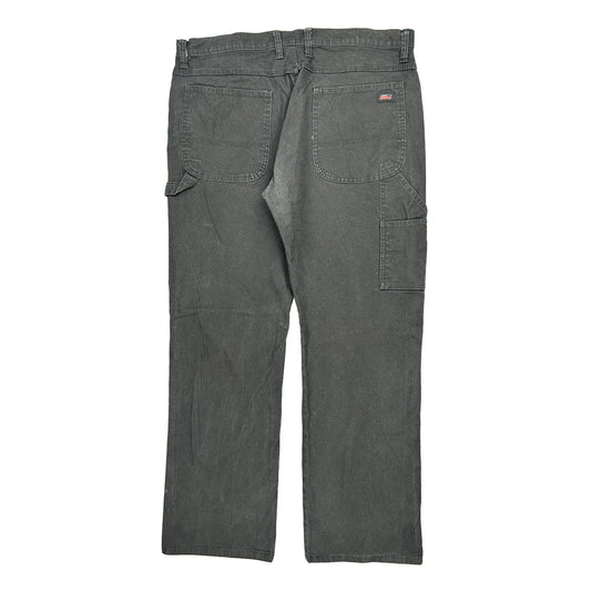Dickies Carpenter Trousers - 36W 32L Grey Cotton Blend