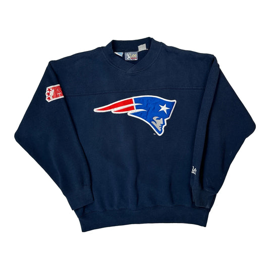 Vintage Patriots Lee Sport Nfl Sweatshirt - Large Navy Cotton