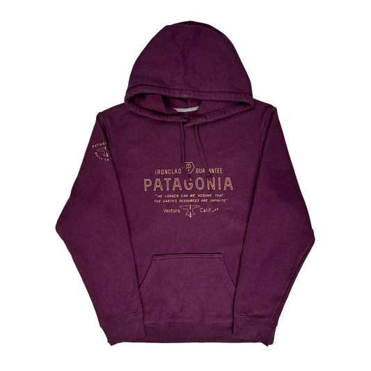 Patagonia Oversized Hoodie - Medium Burgundy Cotton Blend