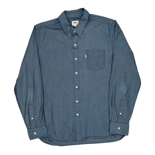 Levis Polka Dot Shirt - Large Blue Cotton