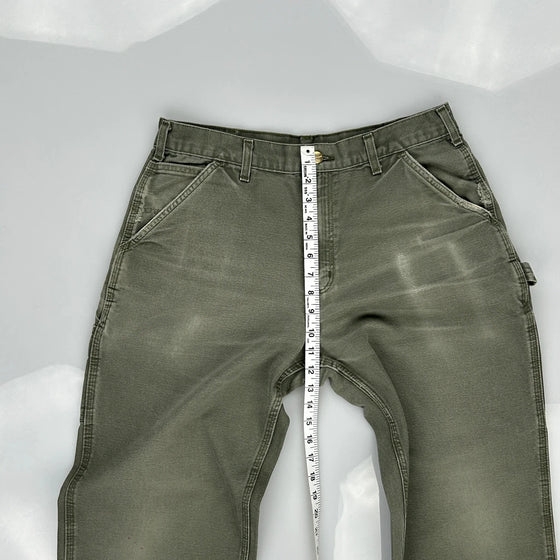 Loose Original Fit Carhartt Carpenter Trousers - 34″ Waist Khaki Cotton