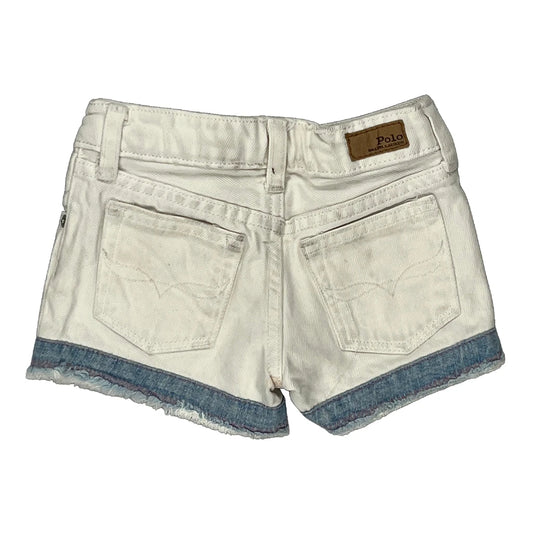 Age 3 Polo By Ralph Lauren Denim Shorts - Small White Cotton