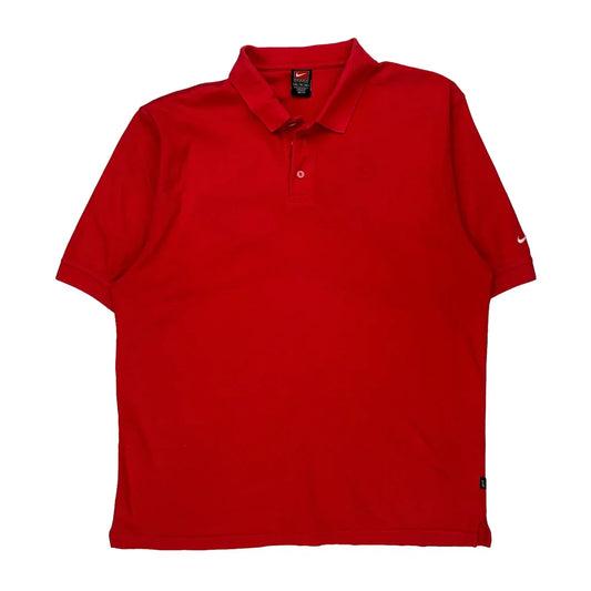 Vintage Nike Polo Shirt - XL Red Polyester