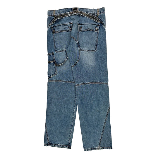 Unbranded Panelled Jeans - 36W 27L Blue Denim