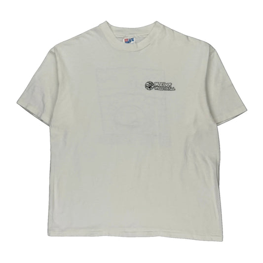 Basketball Hanes Graphic T-Shirt - XL White Cotton