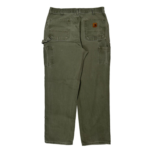 Carhartt Carpenter Trousers - 33W 32L Green Cotton