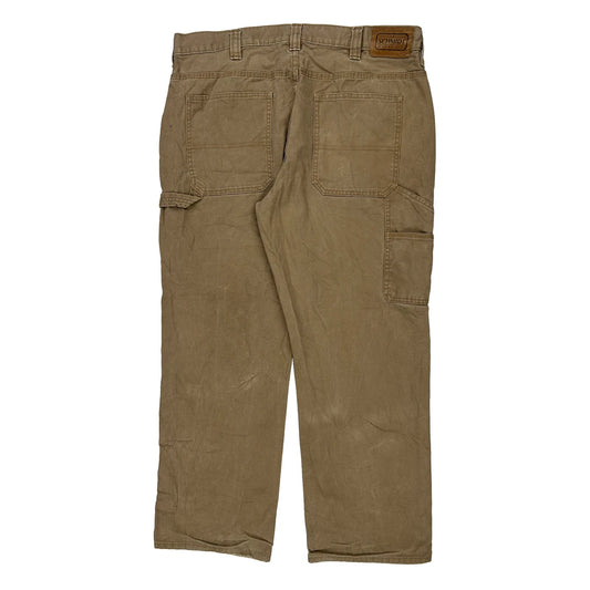Schmidt Carpenter Trousers - 38W 30L Brown Cotton