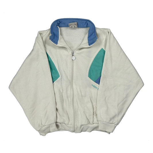 Adidas Track Jacket - Large Cream Cotton