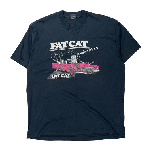 Screen Stars Graphic T-Shirt - 2XL Black Cotton Blend