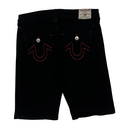 True Religion Slim Denim Shorts - 28W 11L Black Cotton