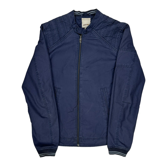 Vintage Diesel Bomber Jacket - Medium Blue Cotton