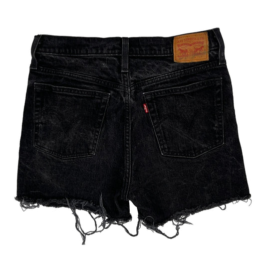 Levis Denim Shorts - 28W UK 8 Black Cotton