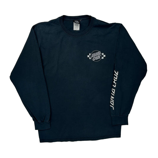 Santa Cruz Graphic Long Sleeve T-Shirt - Large Black Cotton